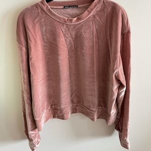 Zara Rose Velvet Sweater